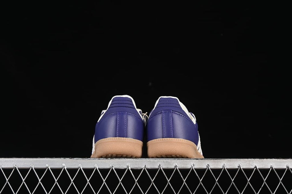 Rear view of the pair showing heel panels and gum-colored soles