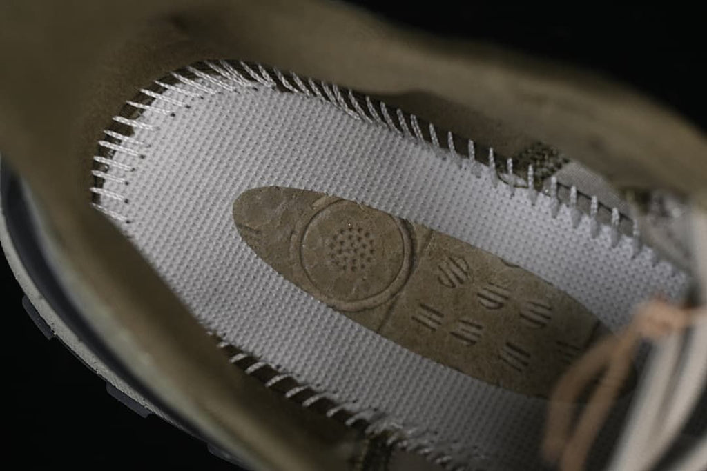 Close-up view inside the shoe showing the footbed