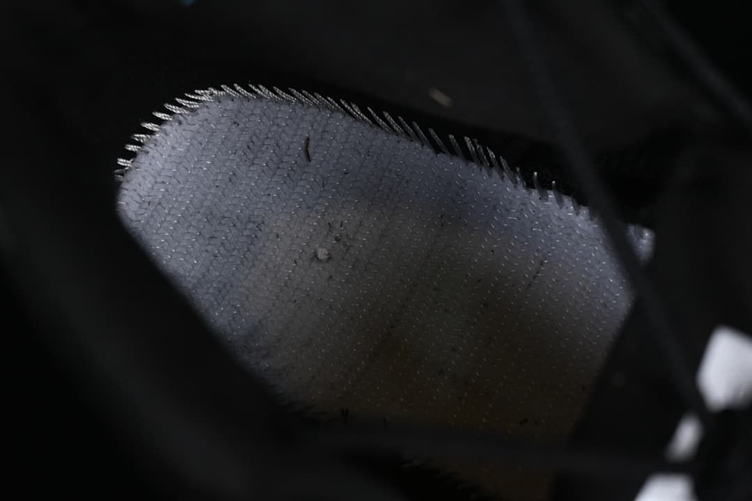 Close-up of the sneaker's interior lining