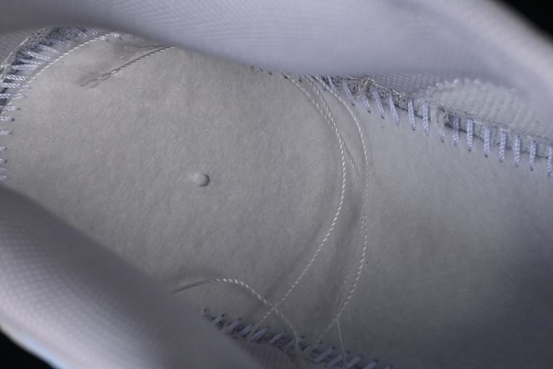 Close-up of stitching and interior construction