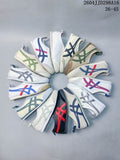 Circular arrangement of multiple Mexico 66 sneaker color combinations, with a visible size range marking of 36-45.
