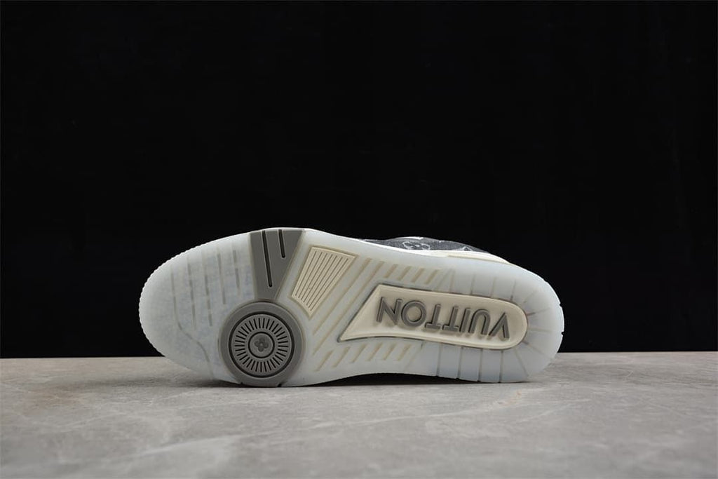 Outsole view with molded branding and tread details.