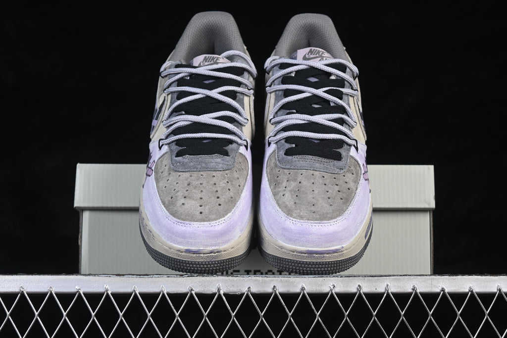 Front view of the pair showing perforated toes and contrasting laces