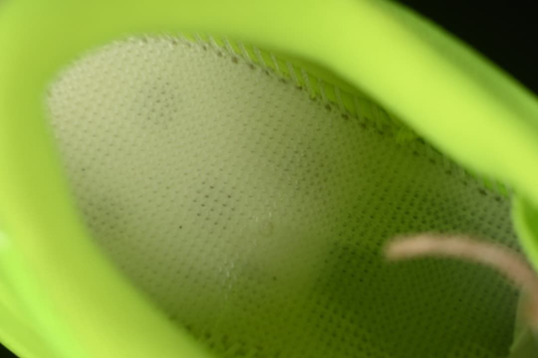 Close-up of the shoe's perforated inner lining.