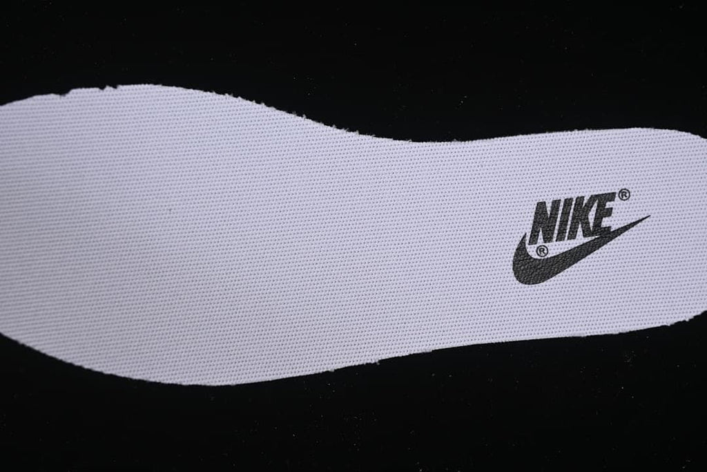 Close-up of a white insole with Nike branding