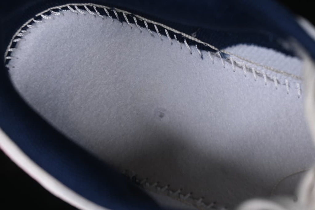 Close-up of interior stitching and lining