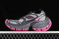 Balenciaga Track Sneaker in grey, black and bright pink, shown from the side