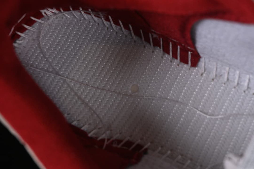 Close-up of the sneaker's interior lining and footbed
