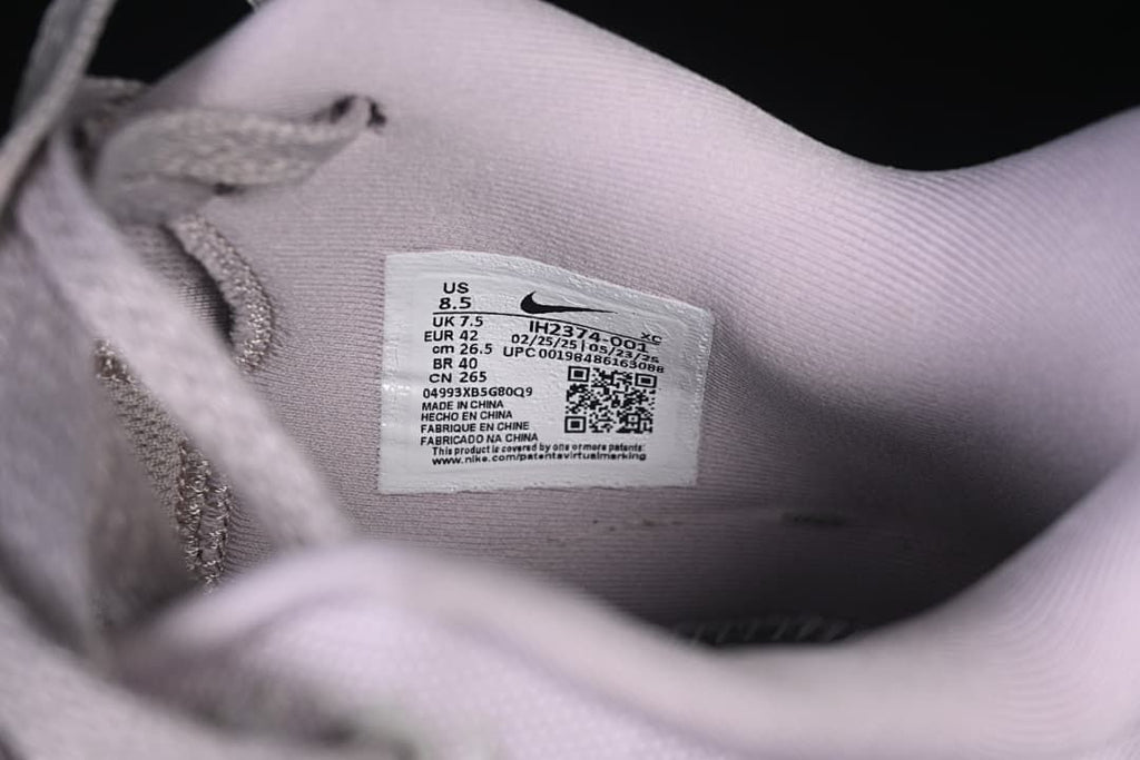 Close-up of the interior size label showing EU 42, US 8.5, and style code IH2374-001