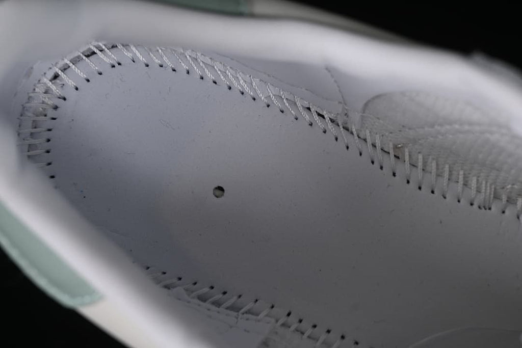 Close-up view inside the sneaker