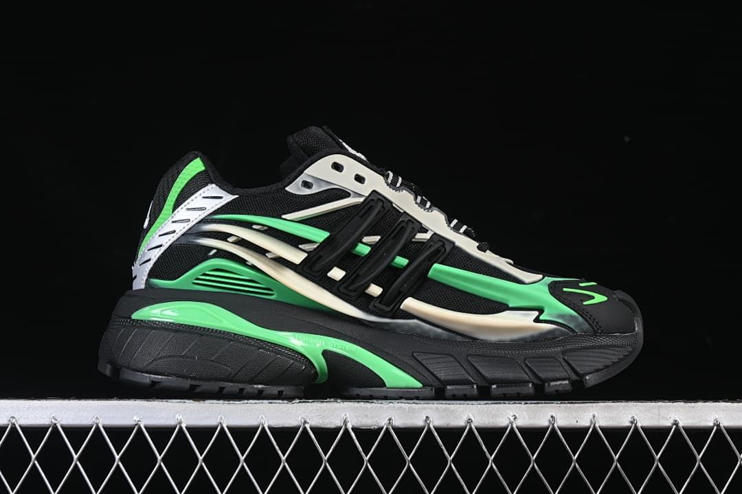 Side profile showing the layered upper and chunky outsole