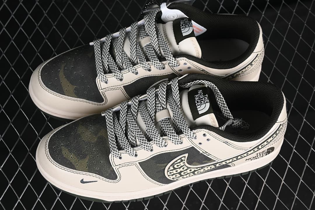 Pair of low-top sneakers viewed from above at an angle