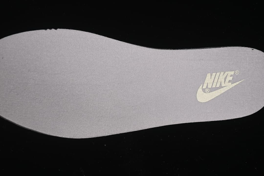 Close-up view of the insole with Nike branding