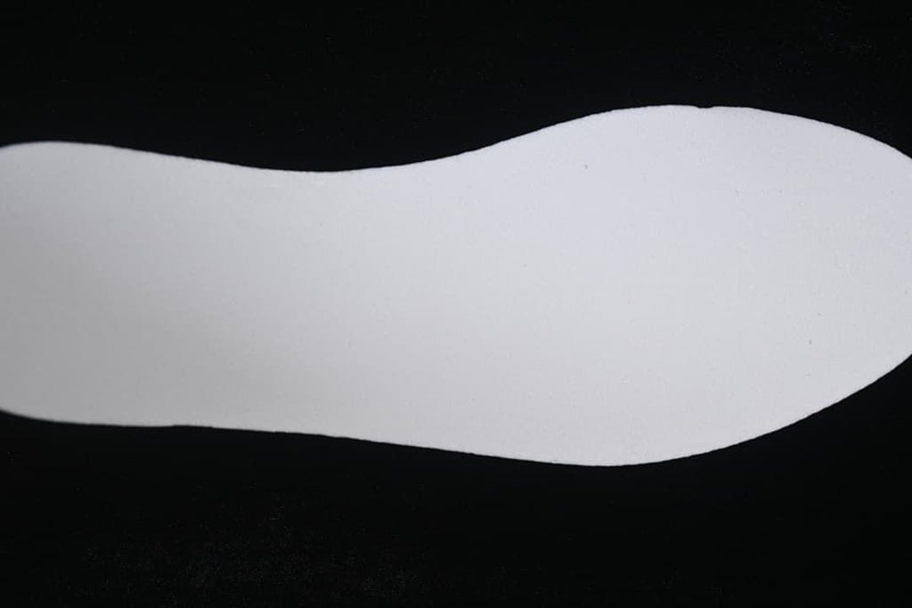Plain white removable shoe insole