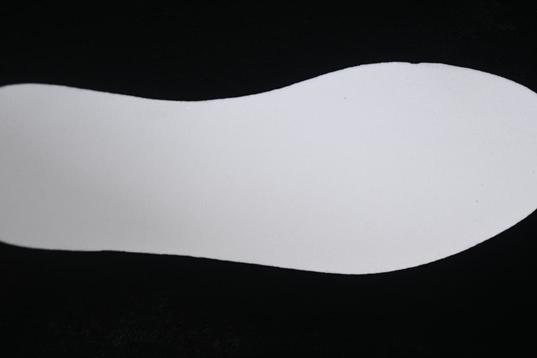 Plain white removable shoe insole