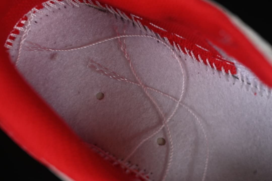 Close-up of stitched interior lining and panel details.