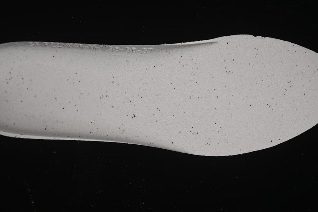 Close-up of the shoe insole underside