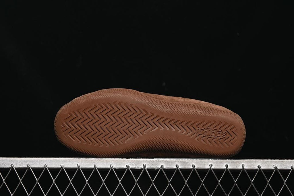 Underside showing the brown patterned outsole