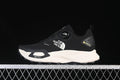 Side view of a black The North Face Vectiv Enduris 4 low-cut shoe with a light-colored midsole.