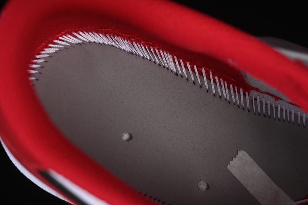 Close-up of the interior lining and insole edge
