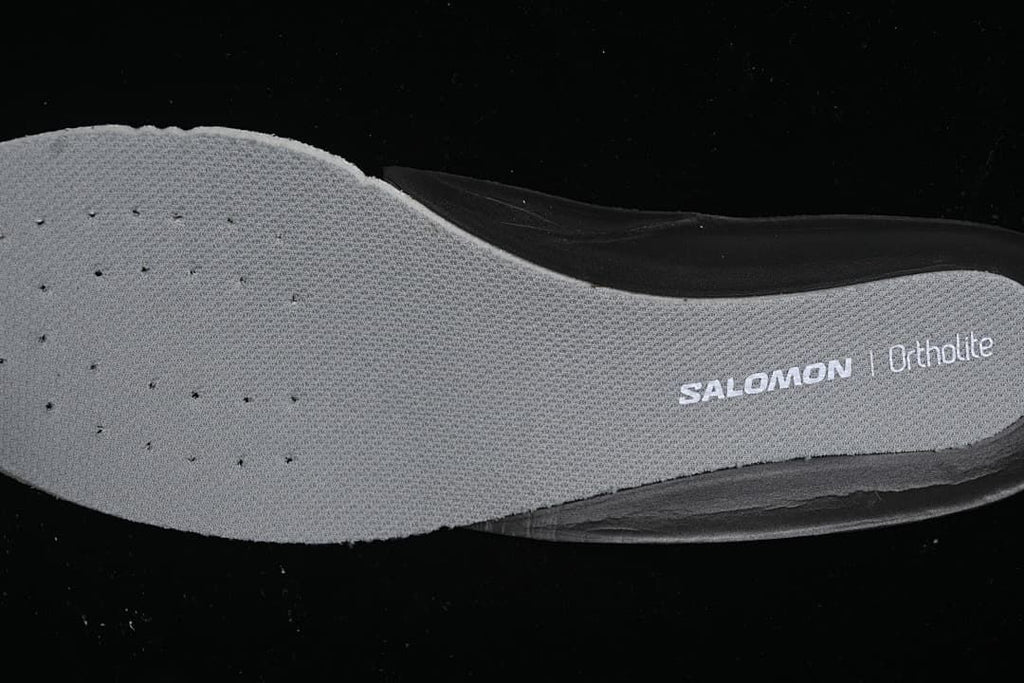 Close-up of a Salomon Ortholite-branded insole