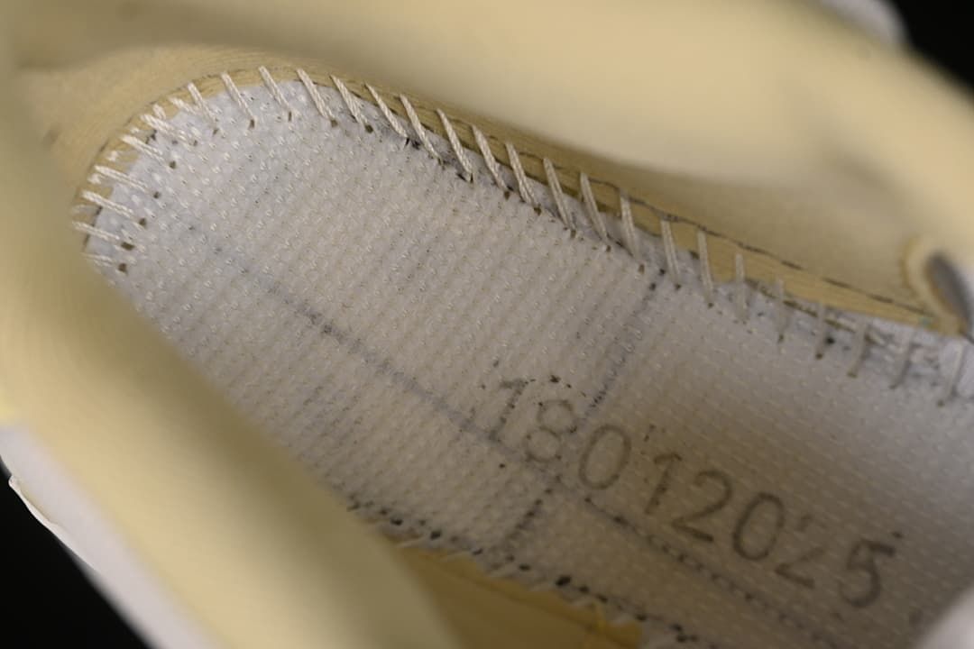 Close-up of stitching and inner shoe construction