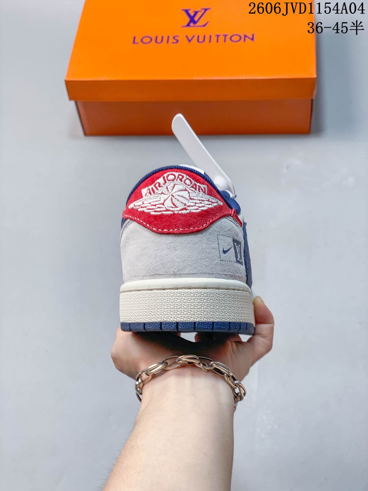 Rear view showing the red heel tab and graphic details.