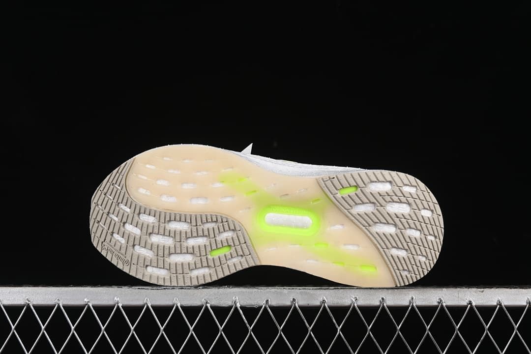 Underside view showing the patterned outsole
