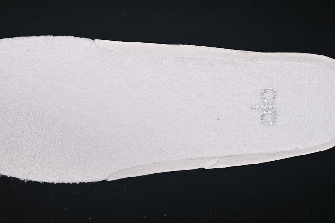 Close-up of the light-colored insole with Alo branding