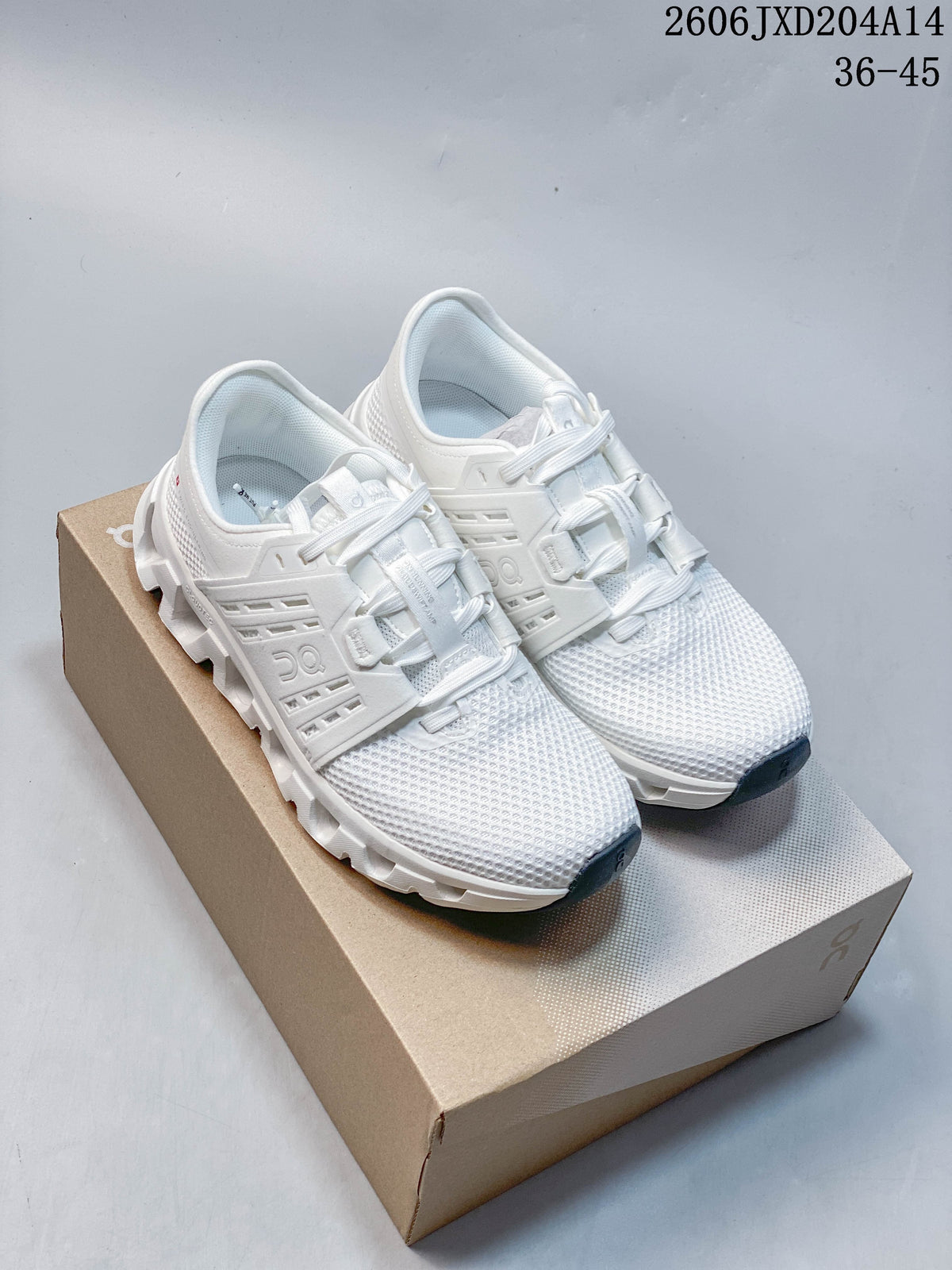 Pair of white On Cloudswift Amp running shoes