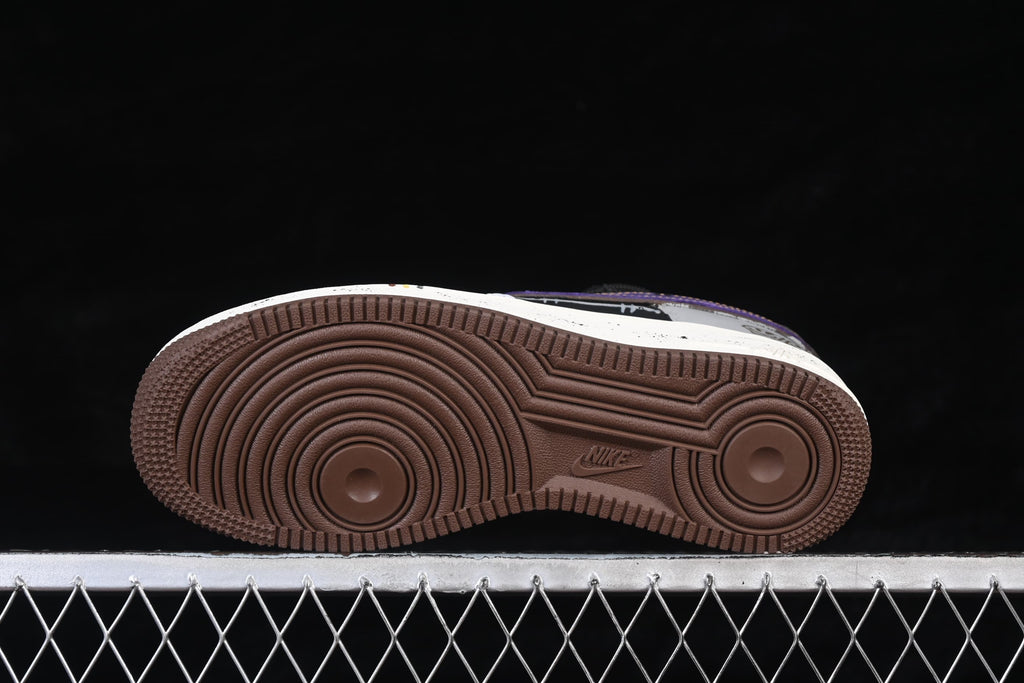Underside view of the brown rubber outsole