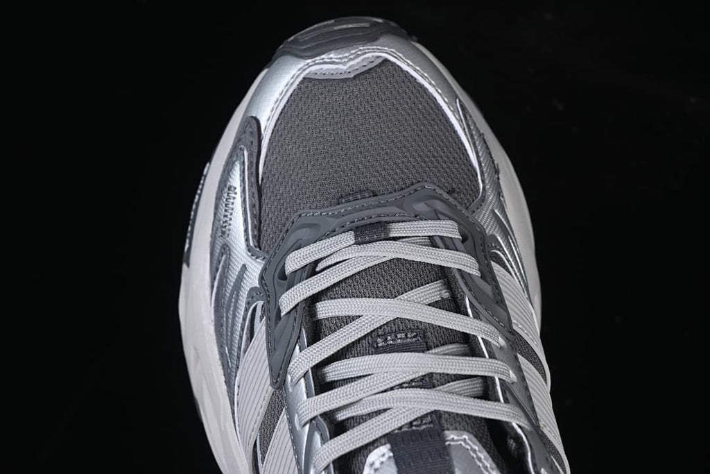 Top view of the sneaker showing the mesh toe area and lace-up front.