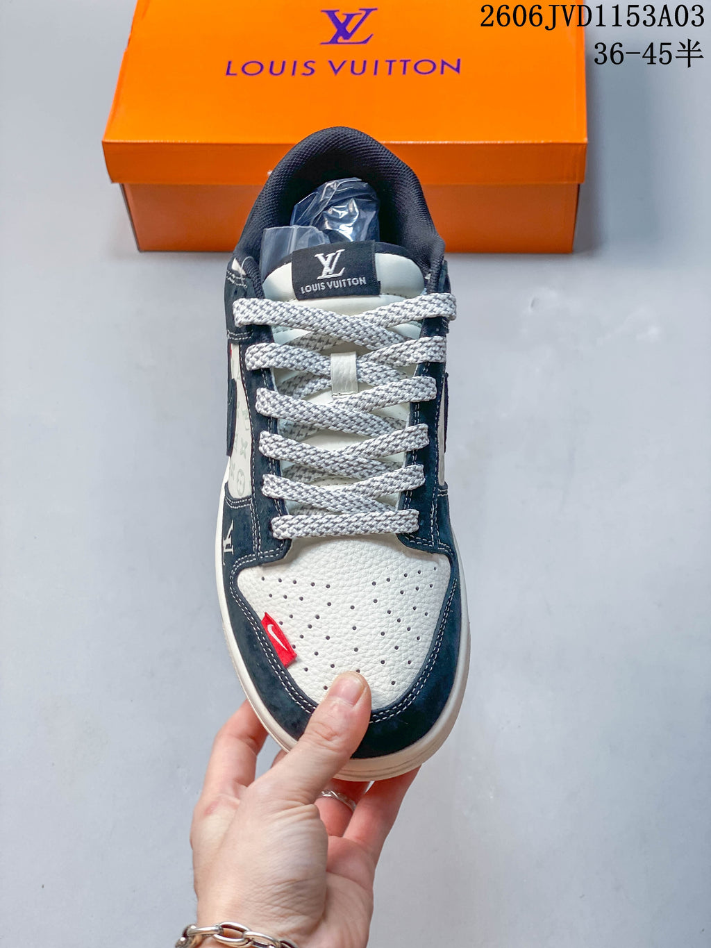 Top view showing perforated toe box, laces, and layered overlays