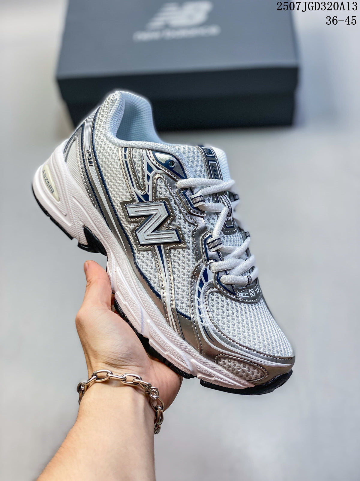 Angled close-up of the sneaker’s side, laces, and sculpted sole.