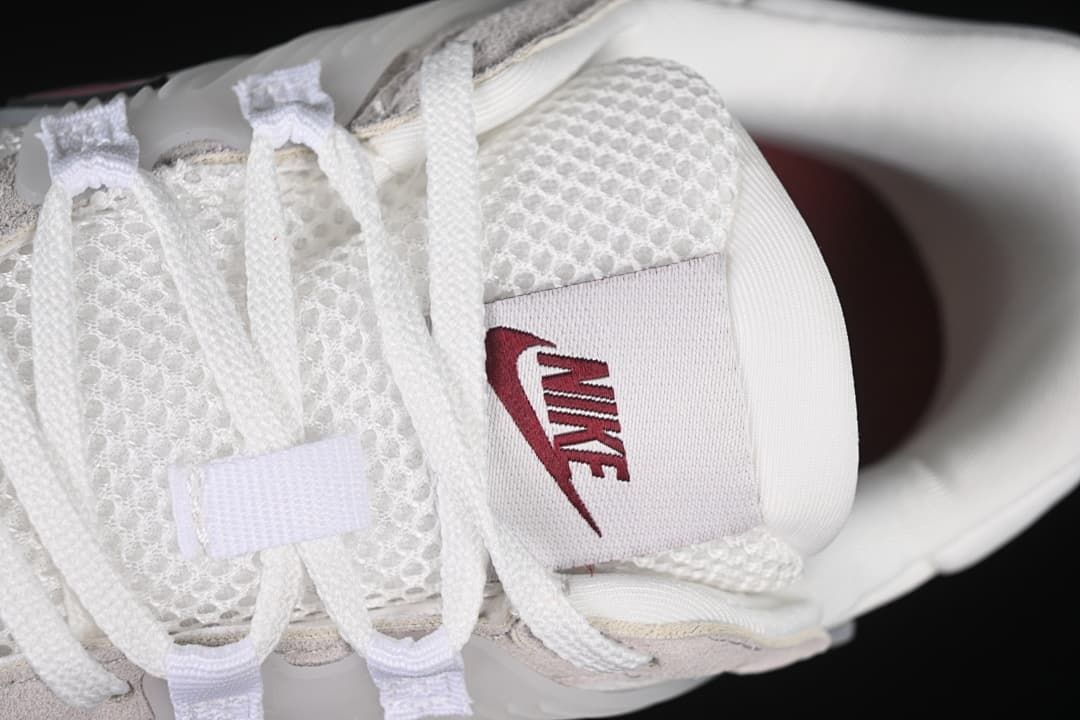 Close-up of the mesh tongue, laces, and Nike label