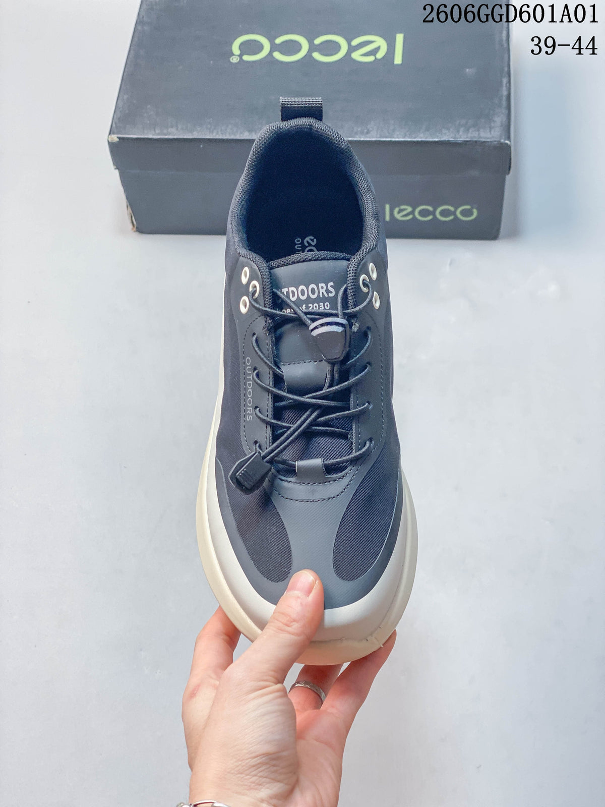 Top view of the sneaker showing its lace-up closure and contrasting panels