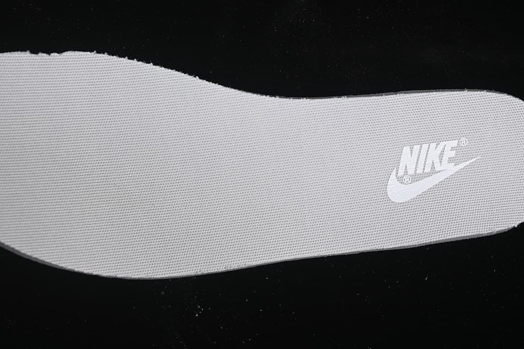 Close-up of the textured insole with Nike branding