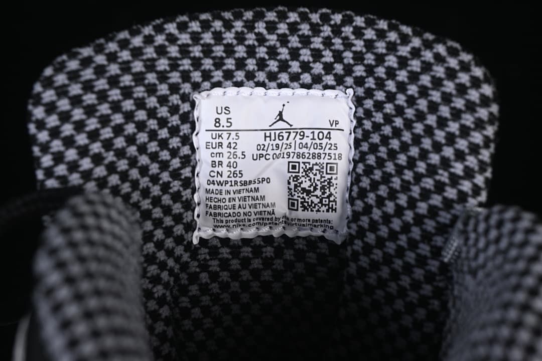 Interior size label showing EU 42 and other sample size markings