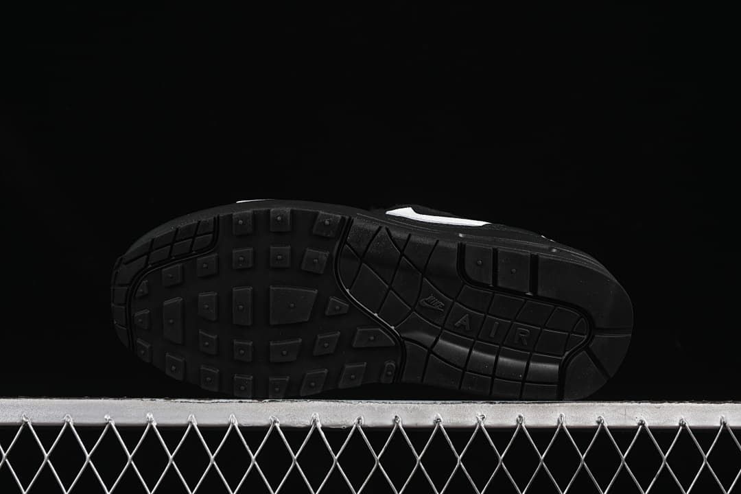 Underside view showing the black outsole tread