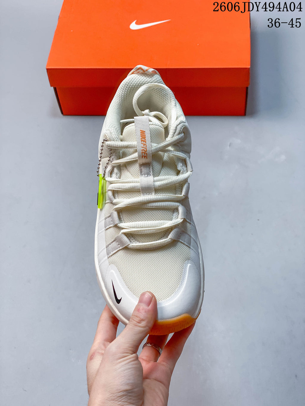 Top view showing the mesh-look upper and quick-lacing straps.