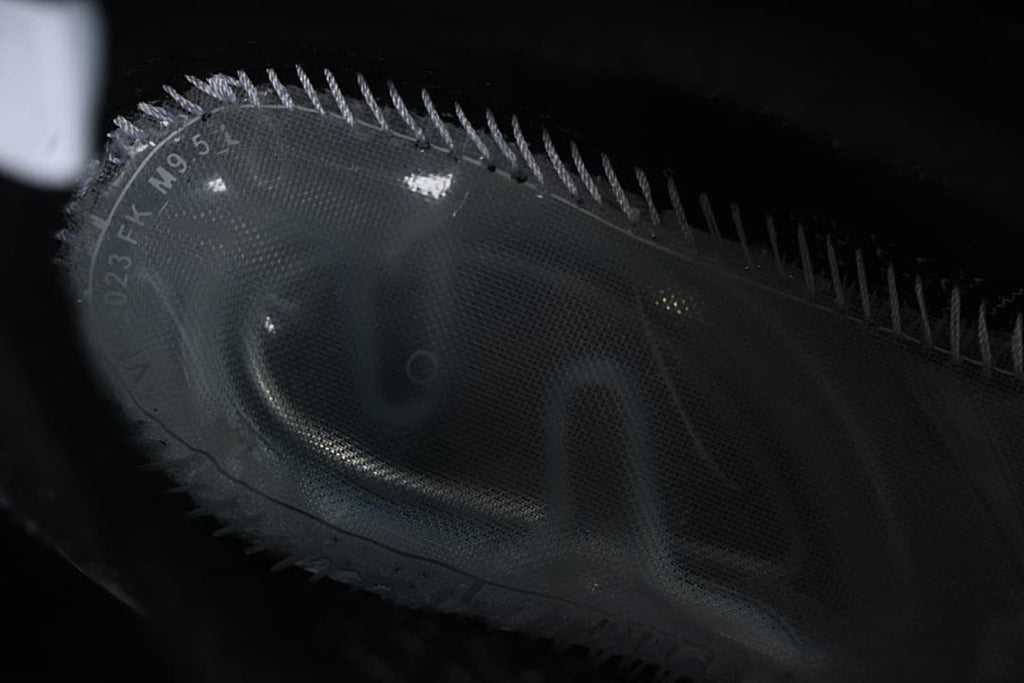 Close-up of the patterned outsole surface.