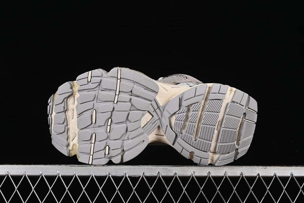 Underside view showing the segmented outsole tread