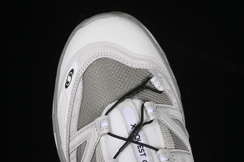 Top view of the toe box and quick-lace system