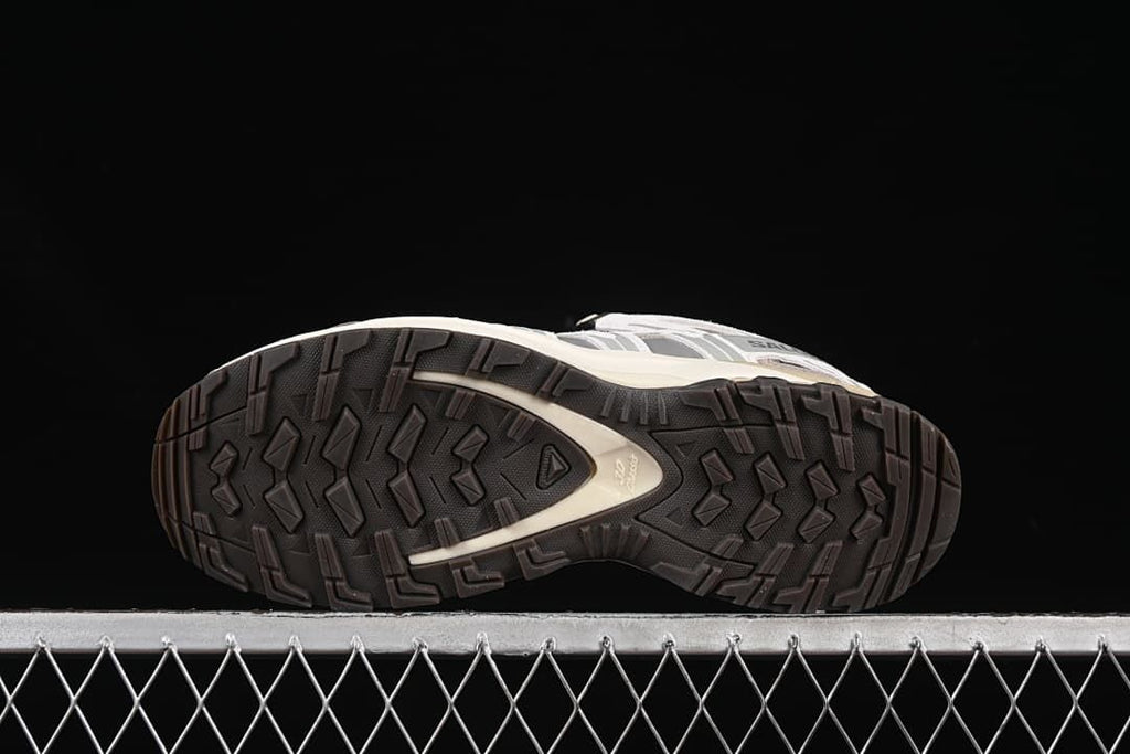 Underside view showing the lugged outsole tread