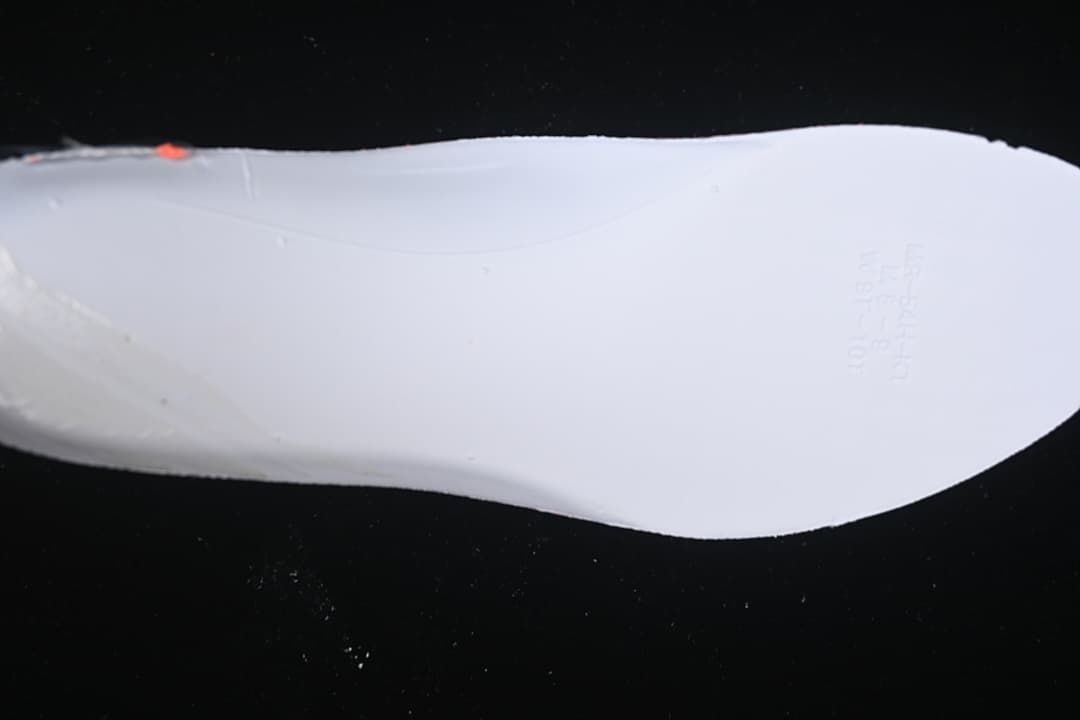 Close-up of the white sneaker sole