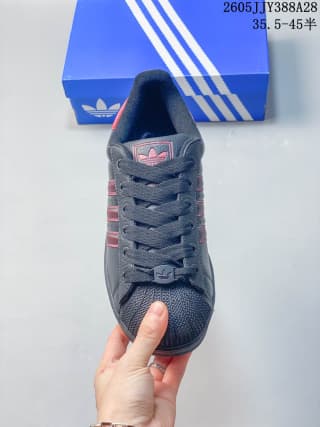 Top view of the lace-up sneaker showing its toe and tongue