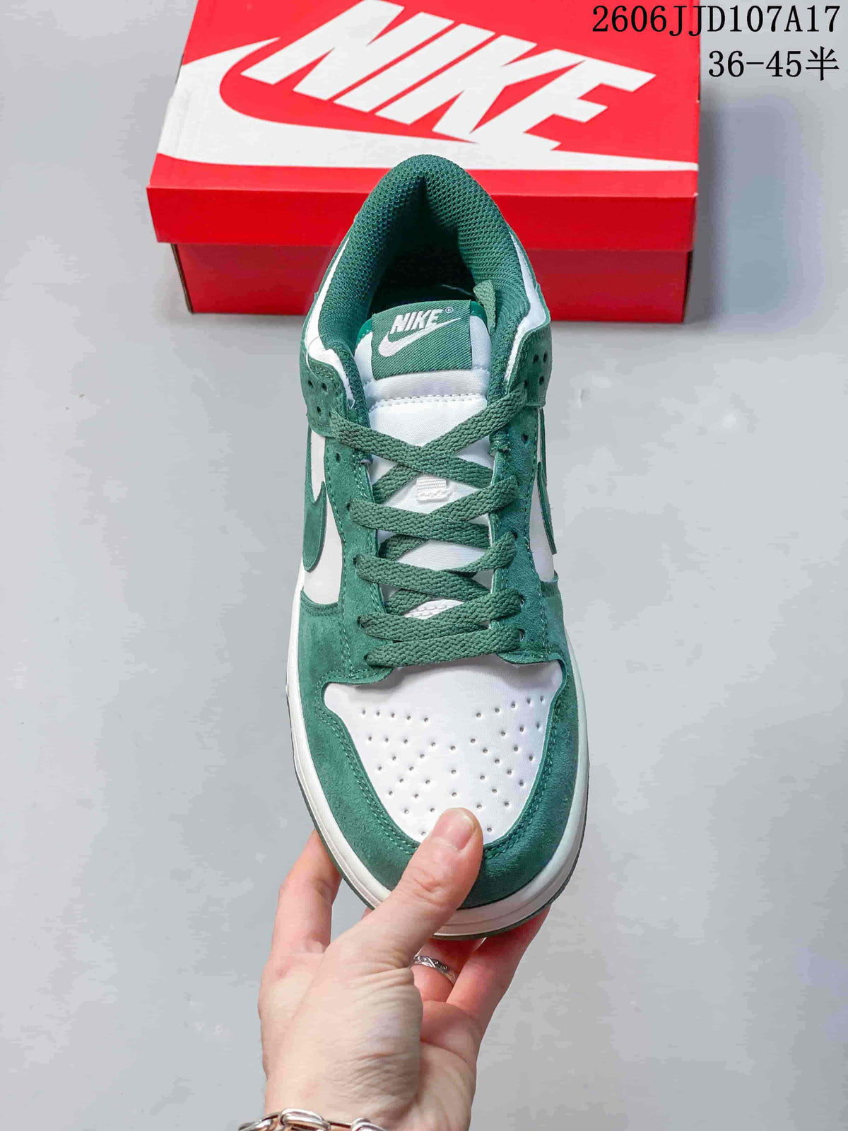Front view showing laces and a perforated white toe box