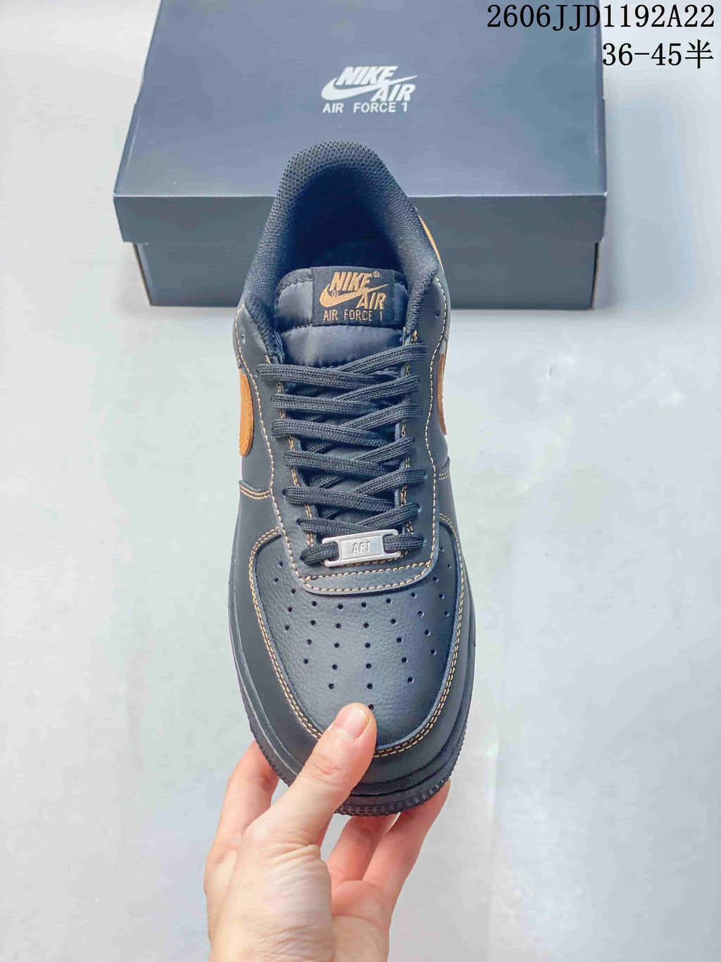 Top view showing the perforated toe, laces, and padded collar