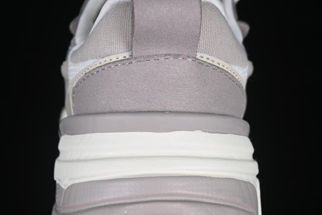 Rear close-up of the sneaker heel and layered sole