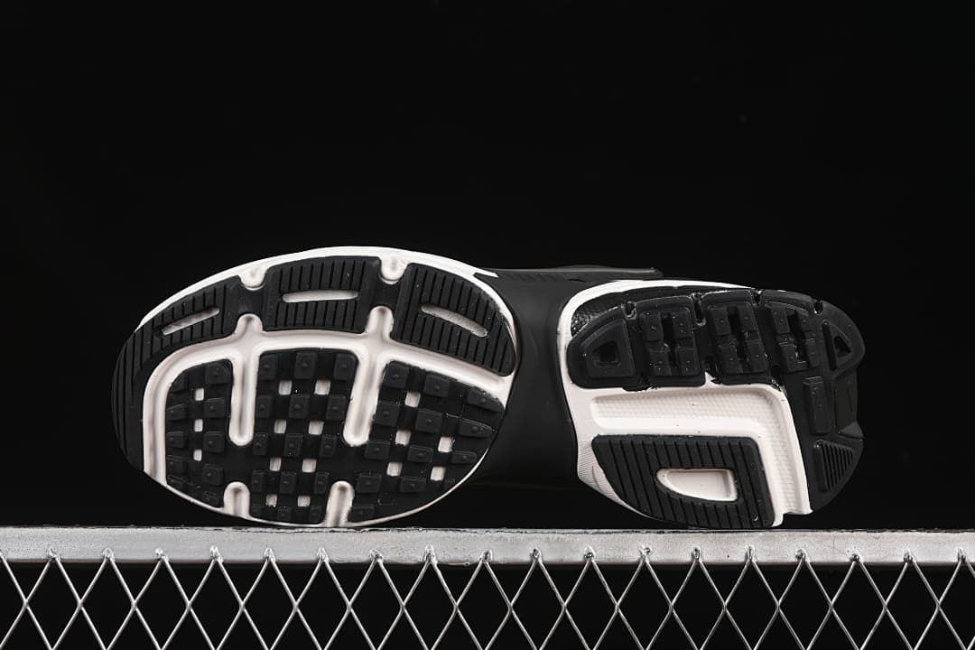 Underside view showing the black-and-white outsole tread